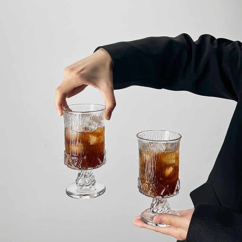 欧式复古红酒加厚玻璃杯高颜值女夏天家用威士忌香槟果酒喝水杯子