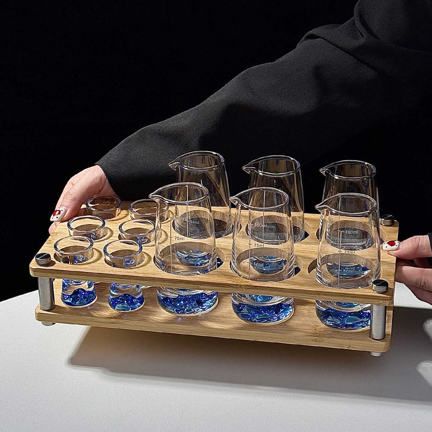 轻奢蓝山白酒杯分酒器套装