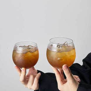 思慕雪杯ins风拿铁咖啡玻璃杯牛奶杯简约女家用喝水杯子夏天冷饮