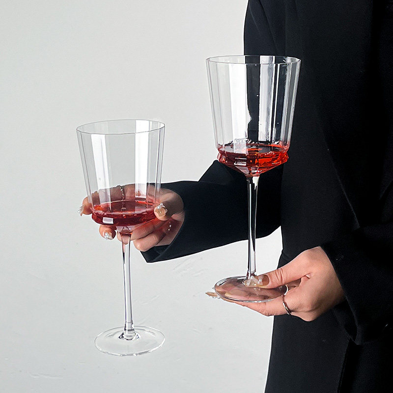 法式浪漫高脚香槟杯起泡酒玻璃杯子ins高颜值葡萄酒红酒鸡尾酒杯