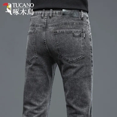 直筒潮流时尚 修身 男士 休闲春秋厚款 子 啄木鸟弹力牛仔裤 长裤 男韩版