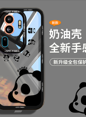 卡通镜头opporeno13pro手机壳透明reno11全包findx9硅胶10pro+创意8可爱14pro趴趴熊猫男女款12网红9p保护套7