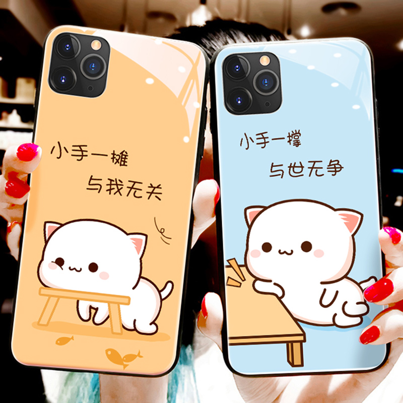 苹果iphone11个性蜜桃猫手机壳