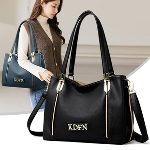 品牌真皮手提包包女2024新款潮高级感女包大气中年妈妈女士斜挎包