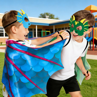 儿童霸王龙翅膀背饰 7岁幼儿园运动会恐龙绘本讲故事表演道具