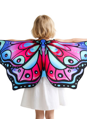 蝴蝶翅膀儿童跳舞背饰道具 幼儿园游戏装扮童话剧cosplay花仙子