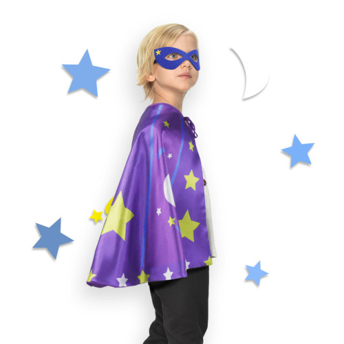 幼儿园彩虹星空女童公主防晒披风