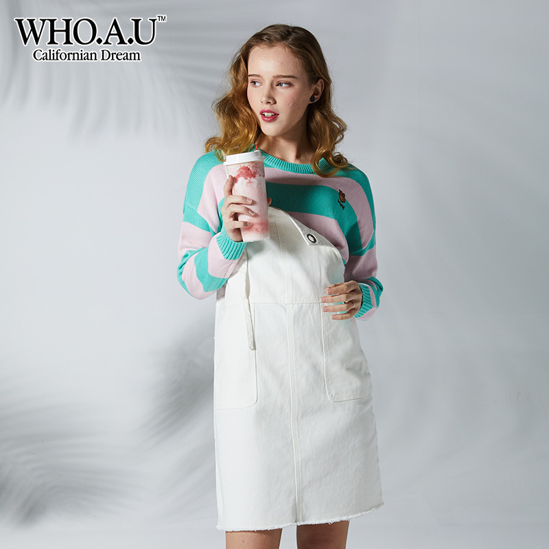 WHO£®A£®Uµõ´øÁ¬ÒÂȹ20118ÏÄпîÅ£×Ðȹ´¿É«ÐÞÉíȹ×ÓÅ®WHOJ823C07