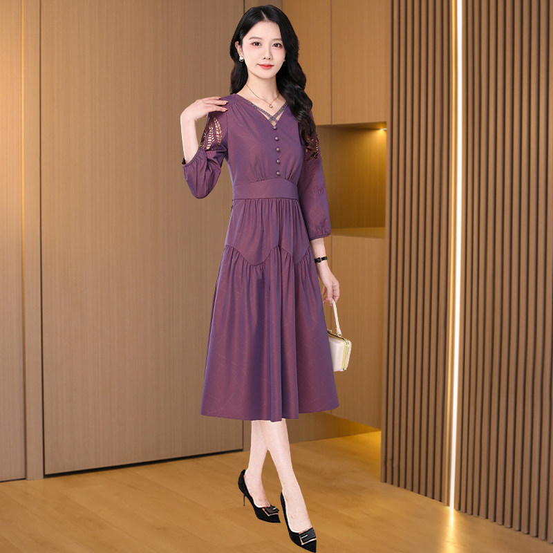 广州十三行爆款连衣裙女夏秋2026新款高端轻奢妈妈喜婆婆婚宴礼服