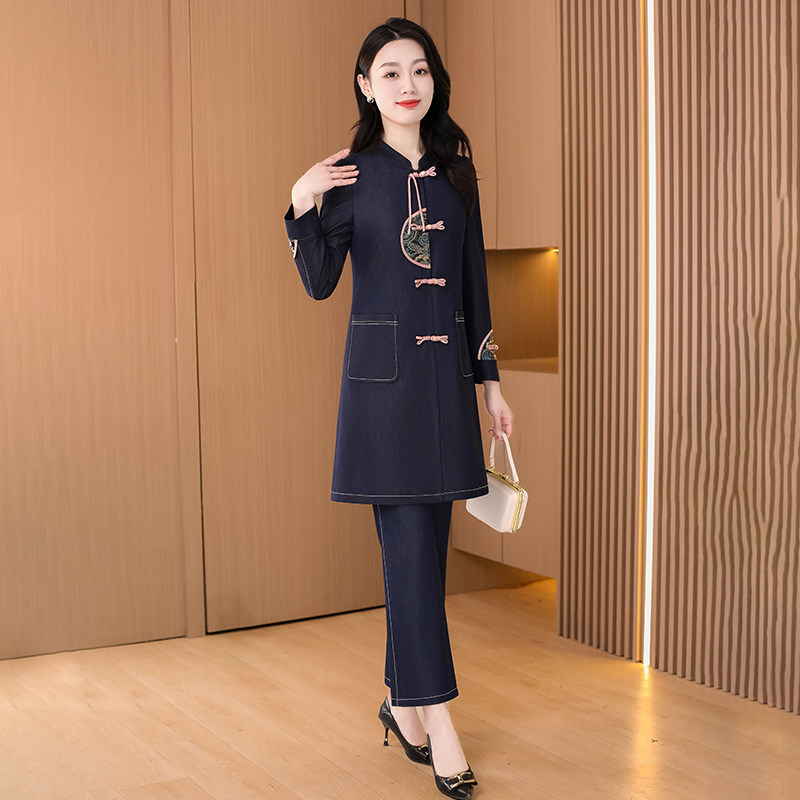 牛仔套装女装春秋2026新款贵夫人