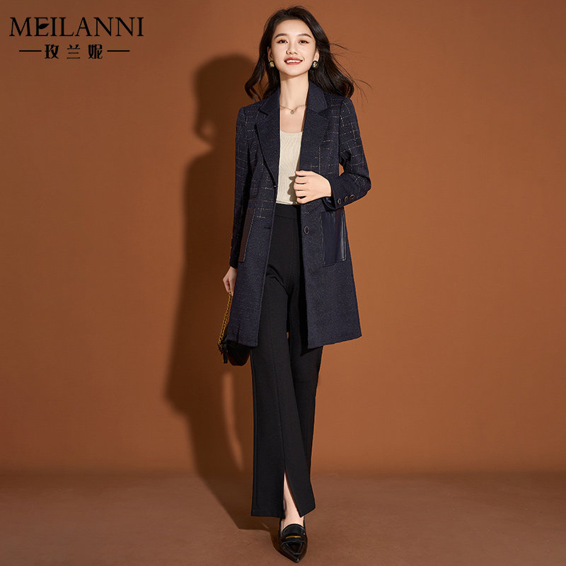 中长款风衣外套女士春秋高端大气上档次贵夫人皮衣阔太太西装大衣