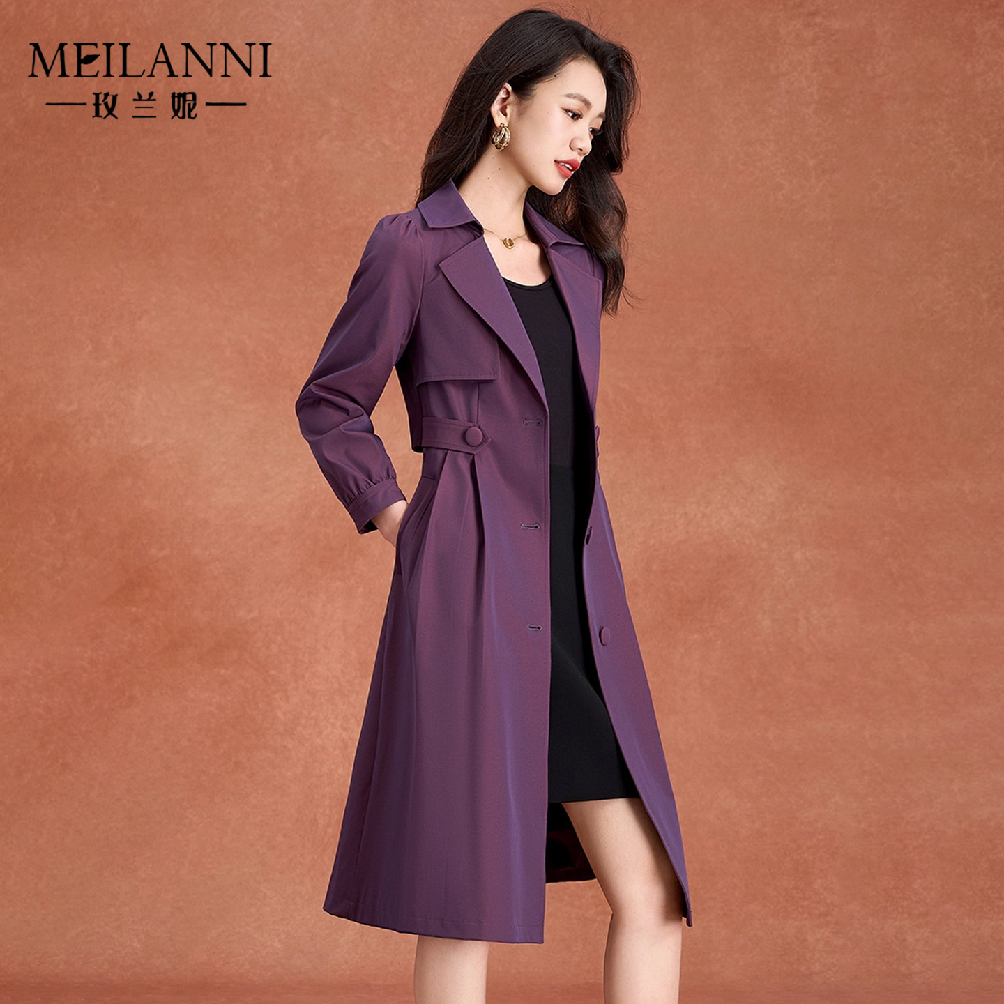 杭州意法中长款风衣外套女秋品牌薄款中老年高端今年流行爆款大衣