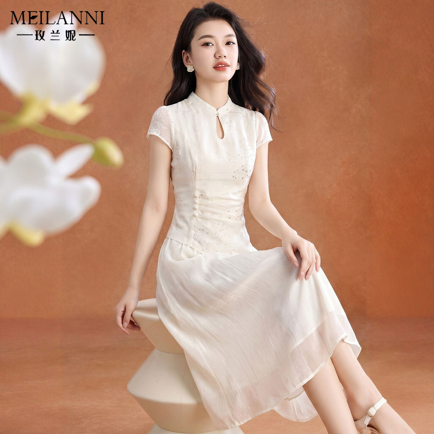 新中式改良旗袍连衣裙子2026新款女夏十三行品牌高端气质妈妈礼服
