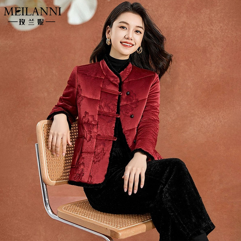 红色短款棉衣棉服洋气独特超好看
