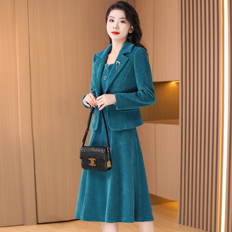 喜婆婆两件套装连衣裙2023新款