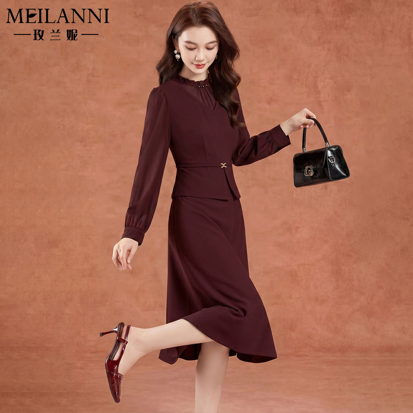 喜婆婆婚宴礼服高端妈妈连衣裙秋