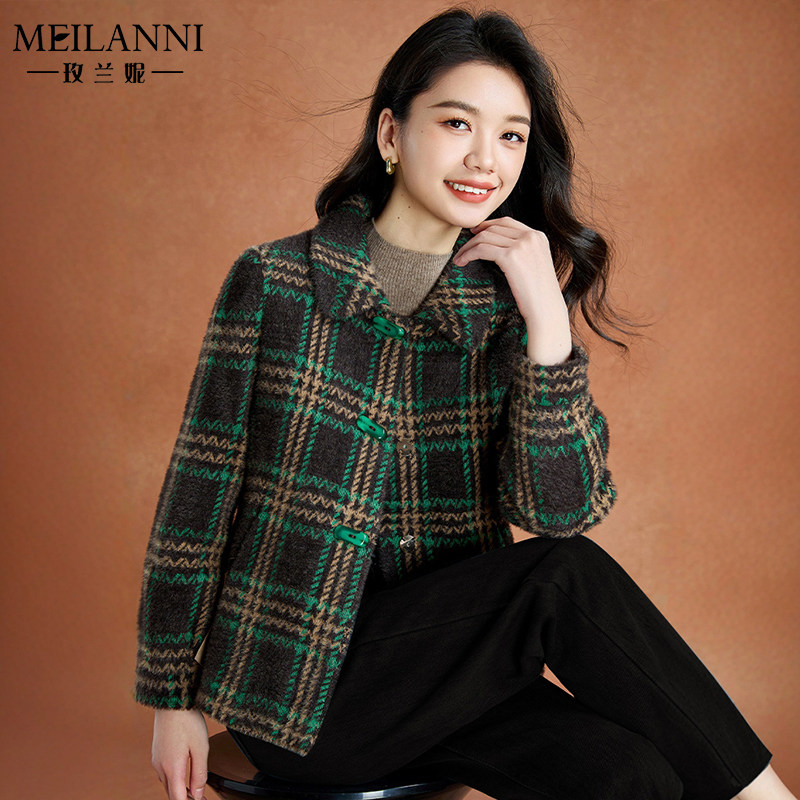短款毛呢外套贵夫人品牌妈妈洋气