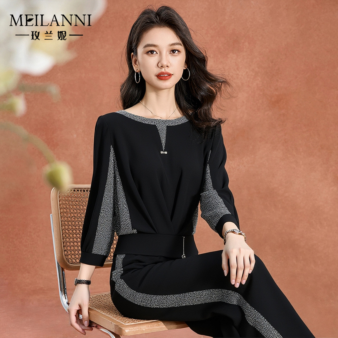 玫兰妮贵夫人套装气质妈妈一整套