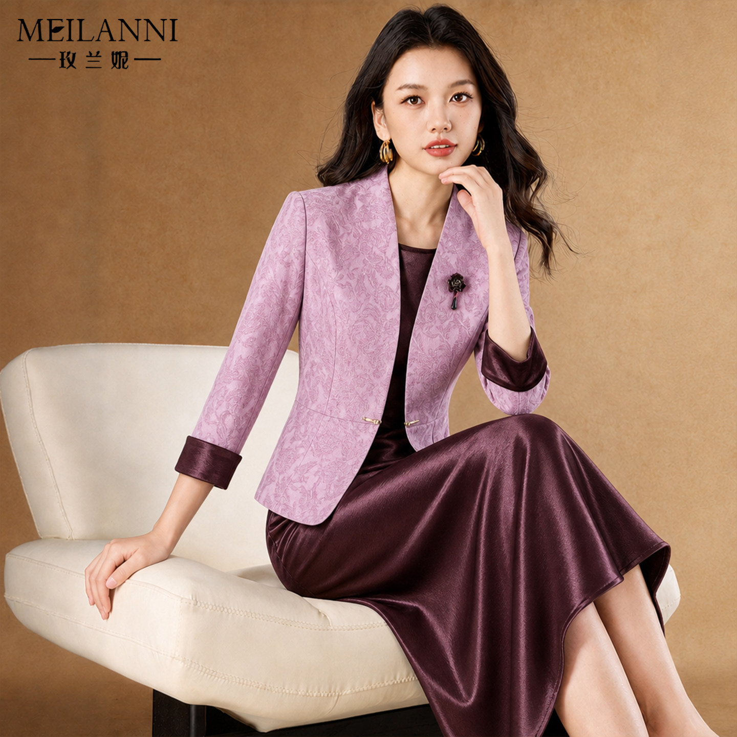 2026新款两件套套装喜婆婆婚宴装十三行结婚高贵妈妈高端礼服高级