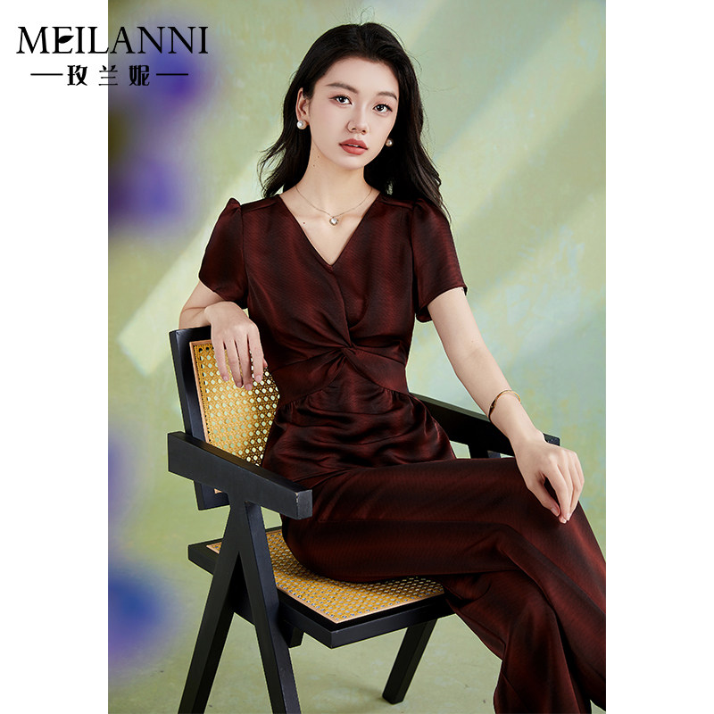 品牌高品质裤子套装冰丝妈妈时尚