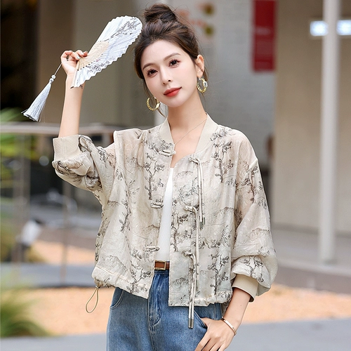 Весенняя летняя модная тонкая куртка, китайский стиль, в западном стиле