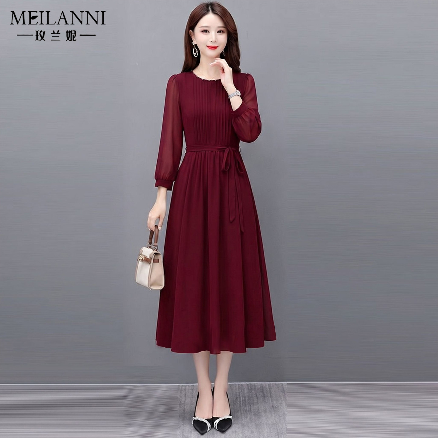 喜婆婆婚宴装礼服平时可穿连衣裙图片