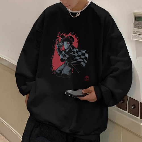 鲨老大二次元圆领套头