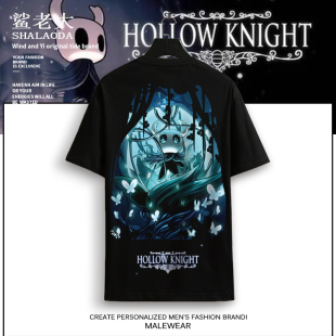 学生cos半截袖 T恤男游戏周边夏季 Knight联名短袖 空洞骑士Hollow