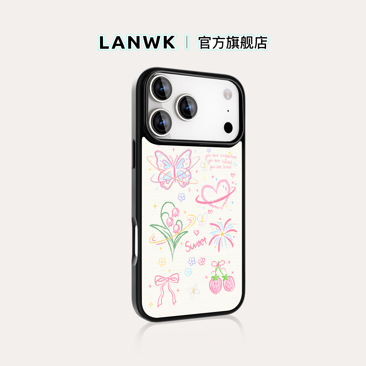 lanwk苹果手机壳原创设计ins风