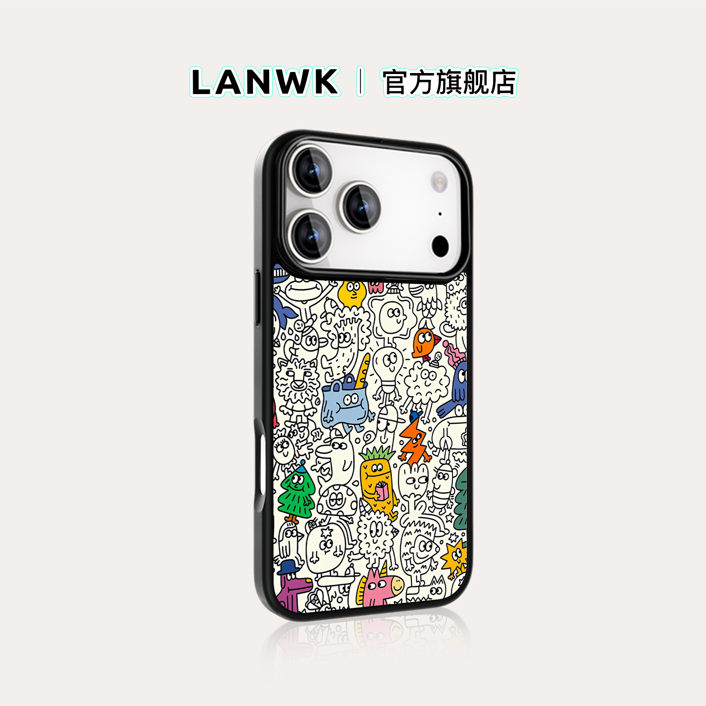 lanwk苹果手机壳原创设计ins风