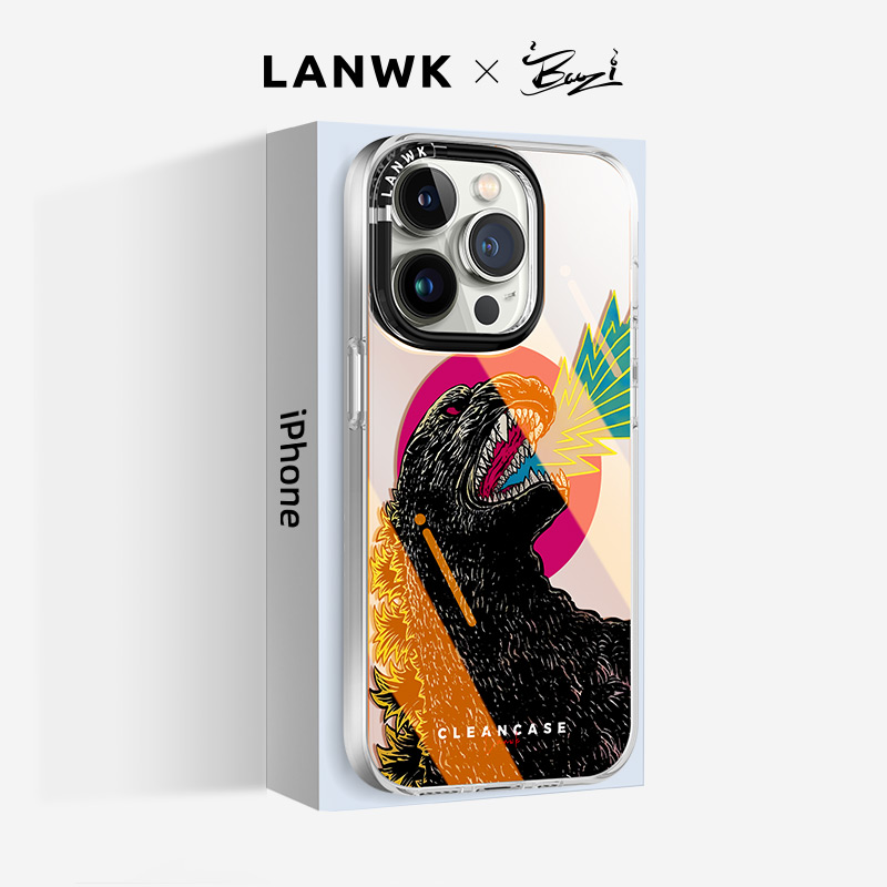 【2件5折】Lanwk适用苹果14手机壳iPhone14promax硅胶磁吸壳13pro个性创意magsafe保护套防摔手机喷火怪兽
