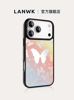 【蝴蝶人生】LANWK适用苹果17/16/15promax好看可爱女Air手机壳iPhone14plus新款原创手机套ip12/13高级外壳