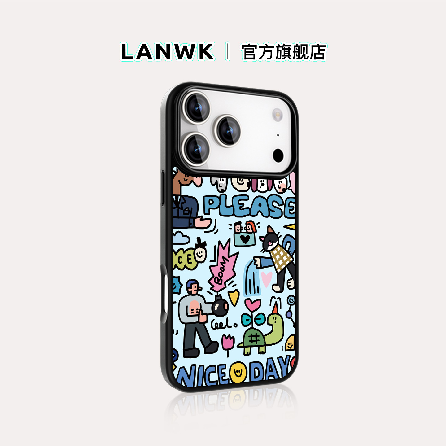 lanwk苹果手机壳原创设计ins风