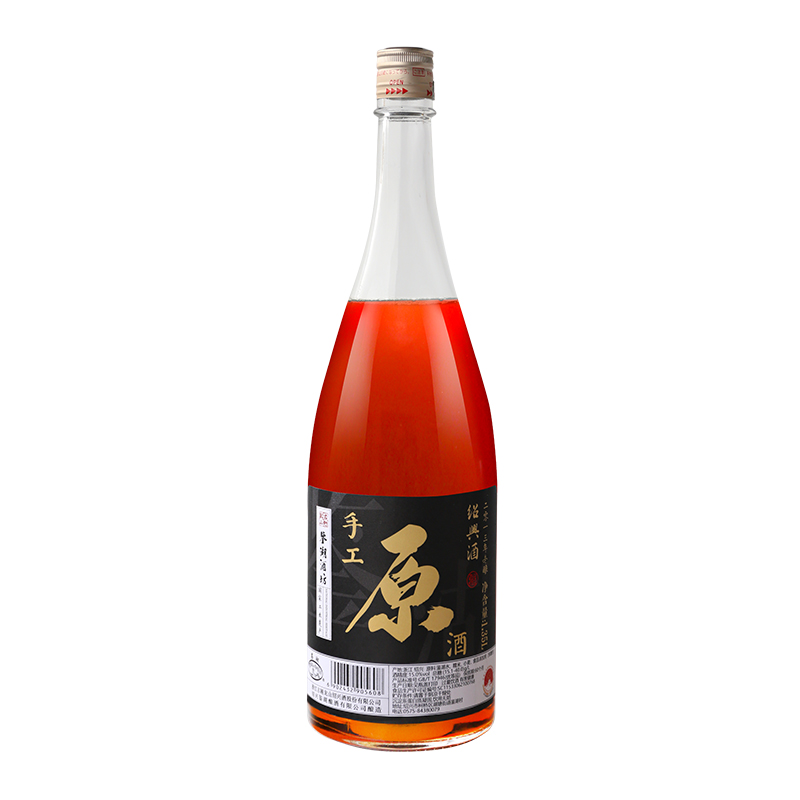 古越龙山绍兴黄酒鉴湖酒坊2013手工原酒1.35L/瓶装半干型花雕老酒