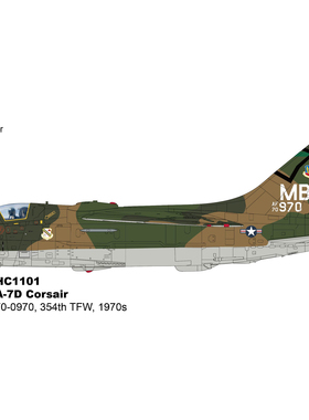 9月 HC1101 A7海盗攻击机 A-7D Corsair 70-0970 354th TFW 1970s
