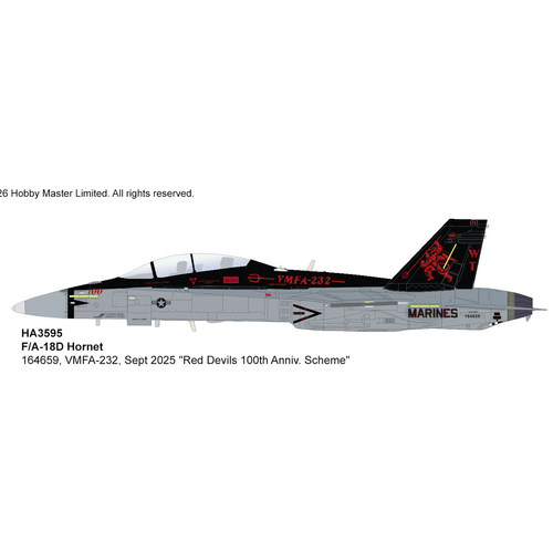 F18战斗机红魔100周年合金成品