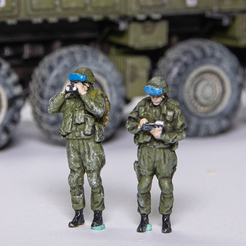 AM 俄罗斯 战地观测和记录人员 炮兵 人物场景 兵人 完成品 摆件