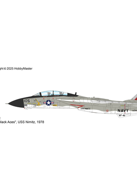 7月 HA5261 F14战斗机 F-14A VF-41黑王牌中队 尼米兹航母1978年