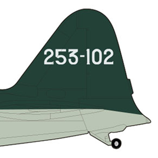 拉包尔1944年 5月 253rd Iwamoto HA8814 战斗机Tetsunzo
