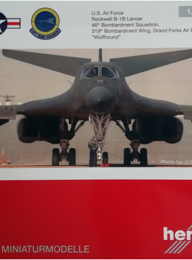 Herpa 1:200 570725 Rockwell B-1B轰炸机 Lancer枪骑兵 成品模型