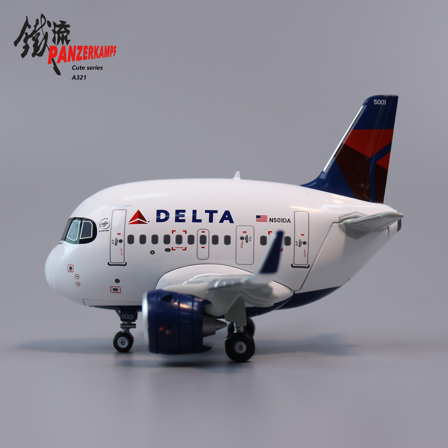 达美航空A321客机合金模型图片