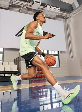李宁2025年新款利刃5V2 春意男子缓震防滑篮球专业比赛鞋ABAV059