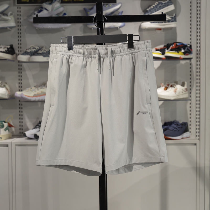 李宁男子排湿速干运动短裤