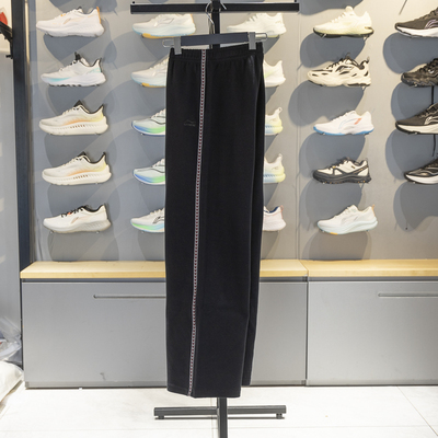 李宁直筒女子透气宽松卫裤