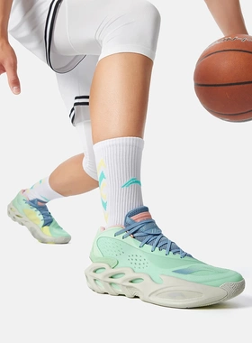 李宁2025夏季新款男子轻量高回弹中帮篮球专业比赛鞋ABAV027