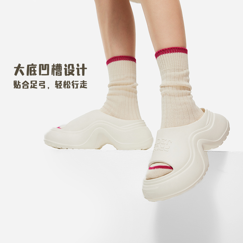 李宁女款防滑透气运动拖鞋防水