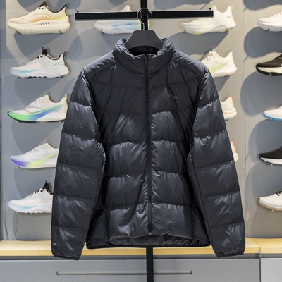 李宁保暖立领常规男子羽绒服
