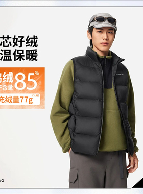 李宁2025秋冬新款男子宽松保暖舒适运动休闲羽绒马甲背心AMRV077