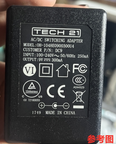 适用于TECH 21效果器OH-1048E0900300U4电源适配器9V300mA通用