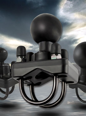 美国RAM 管状横梁固定底座球头 工业用双抱箍球头 通用底座模块